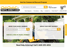 Tablet Screenshot of cubcadet-parts-direct.com